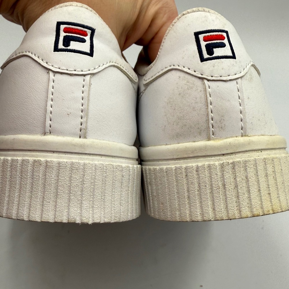 Fila Womens White Platform Sneakers‎ Shoes Lace Up Casual Comfort 8 Chunky Retro - Picture 7 of 9